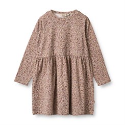 Wheat jersey dress Sessa - Grey rose flowers